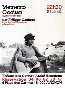 Spectacle Memento Occitan par Philippe Caubère.