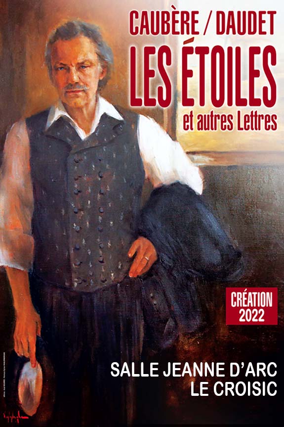 Spectacle Les Étoiles, troisième soirée des Lettres de mon moulin mises en scène et jouées par Philippe Caubère dans la salle Jeanne d’Arc à Le Croisic en 2023.